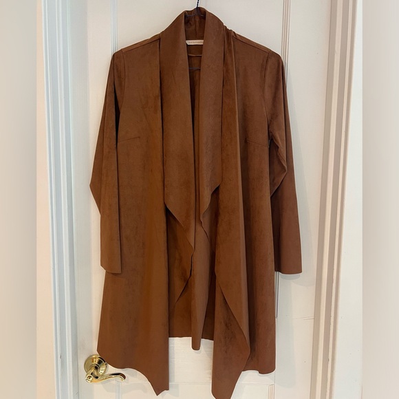 Soft Surroundings Shape Drape Faux Suede Jacket - Picture 4 of 7